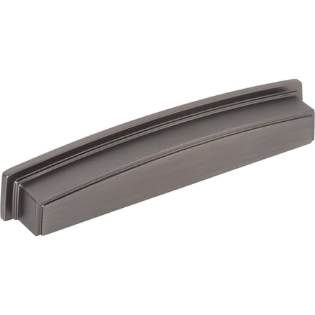 Jeffrey Alexander 160 mm Center Brushed Pewter Square-to-Center Square Renzo Cabinet Cup Pull 141-160BNBDL